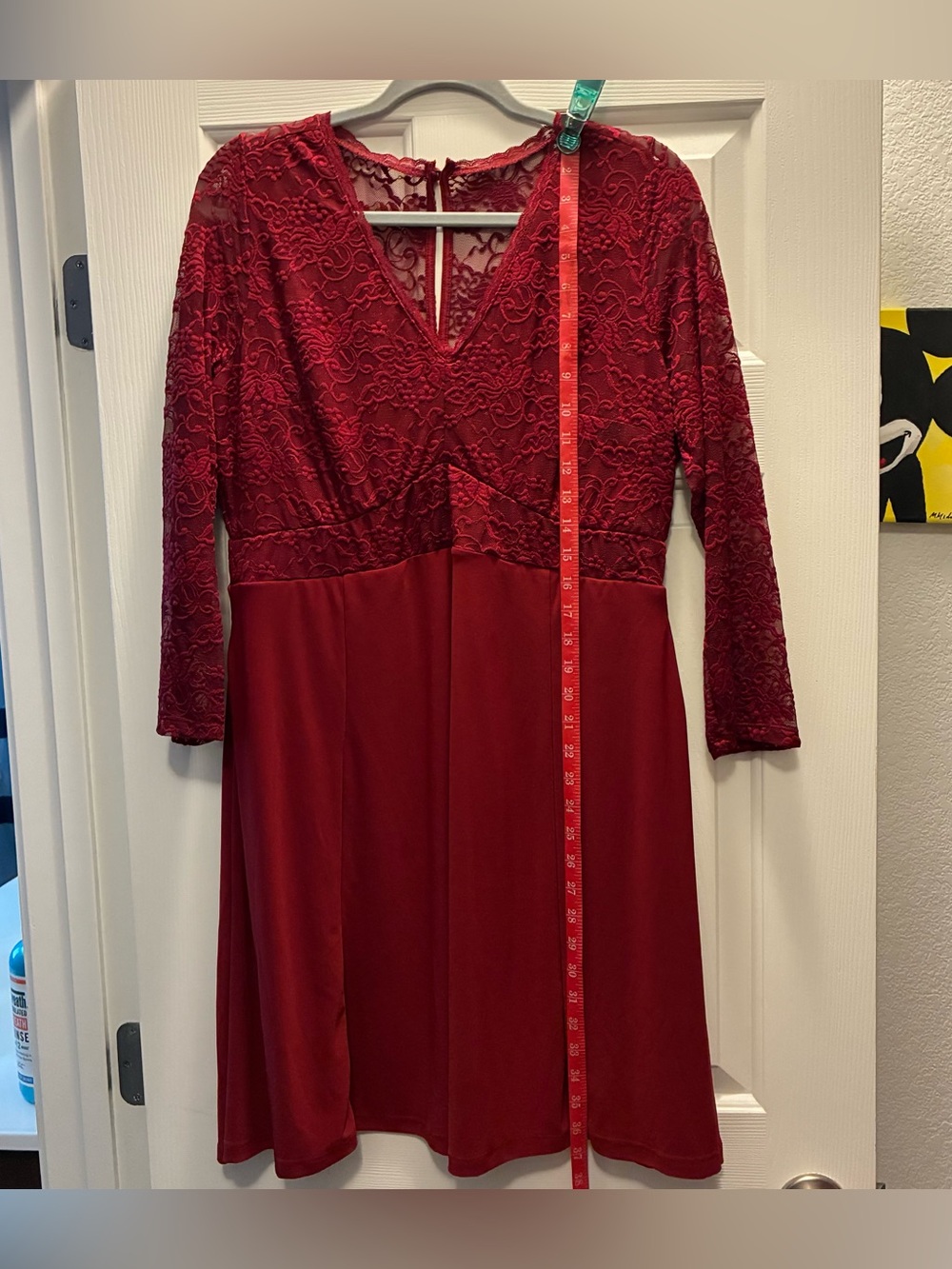 torrid Burgundy Lace-Top Midi Dress